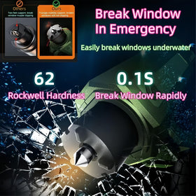 Seoulish seatbelt cutter detail, demonstrates fast safe cutting benefit
