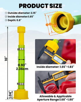 Seppicsa nozzle cap detail showing sealed tip for safe storage
