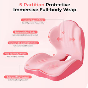 Serdyes cushion installed in a car illustrating raised seat height and visibility