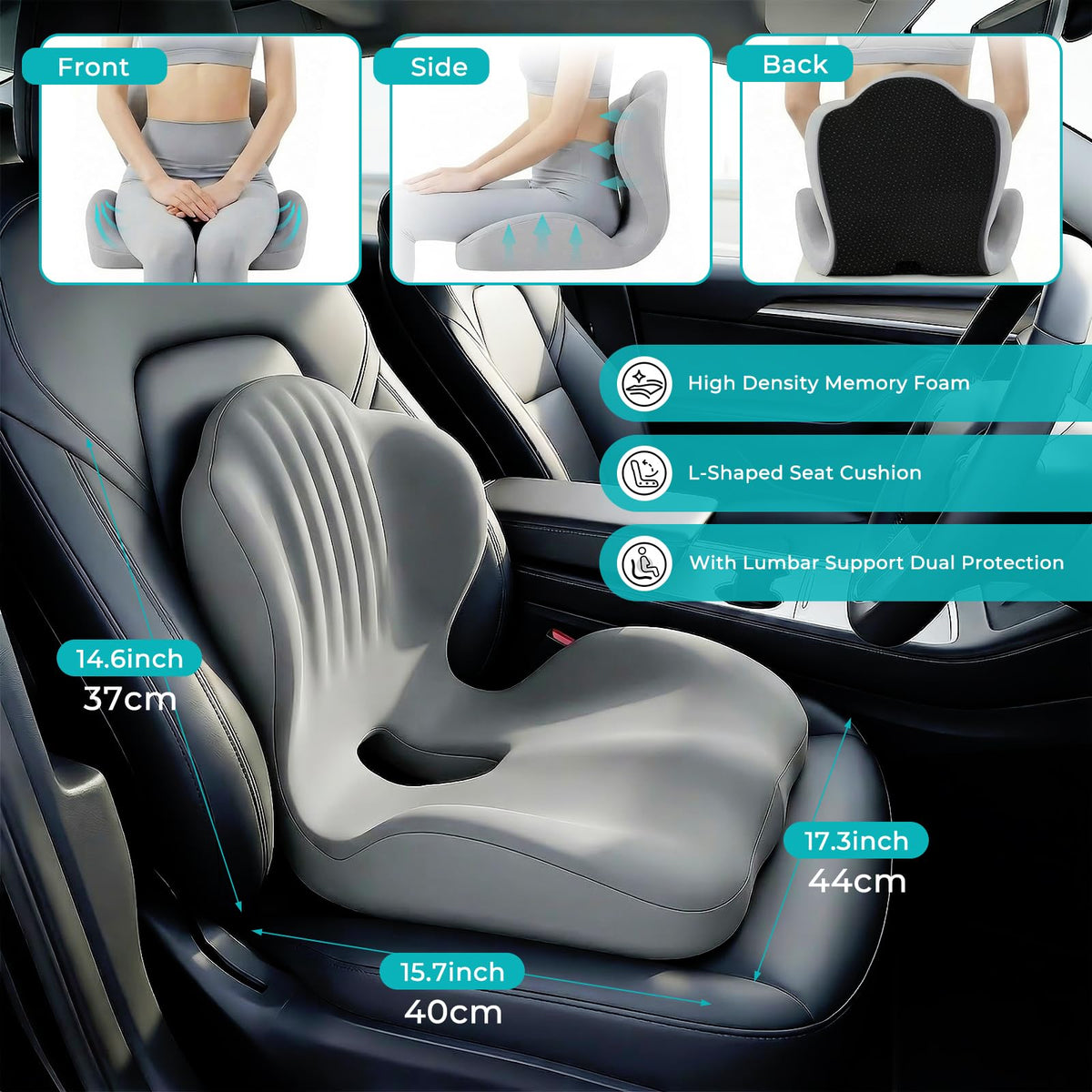 Serdyes lumbar pillow detail demonstrating targeted lower-back support