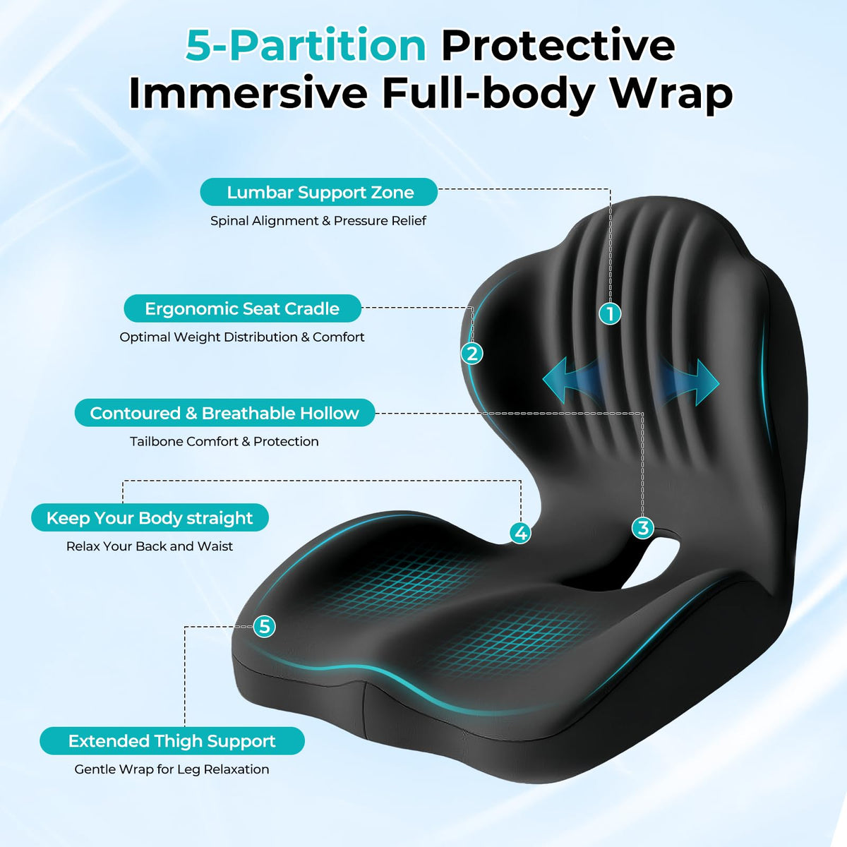 Serdyes cushion installed on truck seat demonstrating enhanced visibility and comfort
