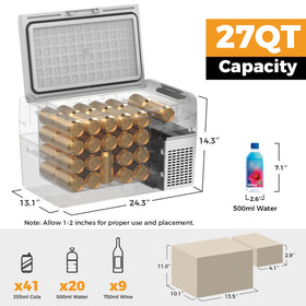 Setpower RF25 with included AC and DC cords displayed for flexible power options