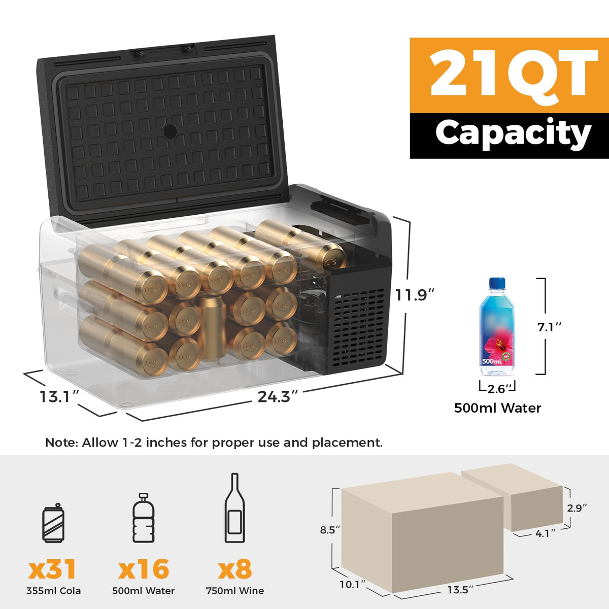 Setpower next to backpack for size comparison and portability benefit