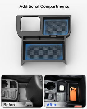 SEVEN SPARTA door-handle organizers fitted in Maverick door gap, adding handy storage