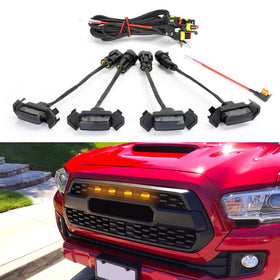Seven Sparta front grille installed on Tacoma showing flush fit and improved visibility