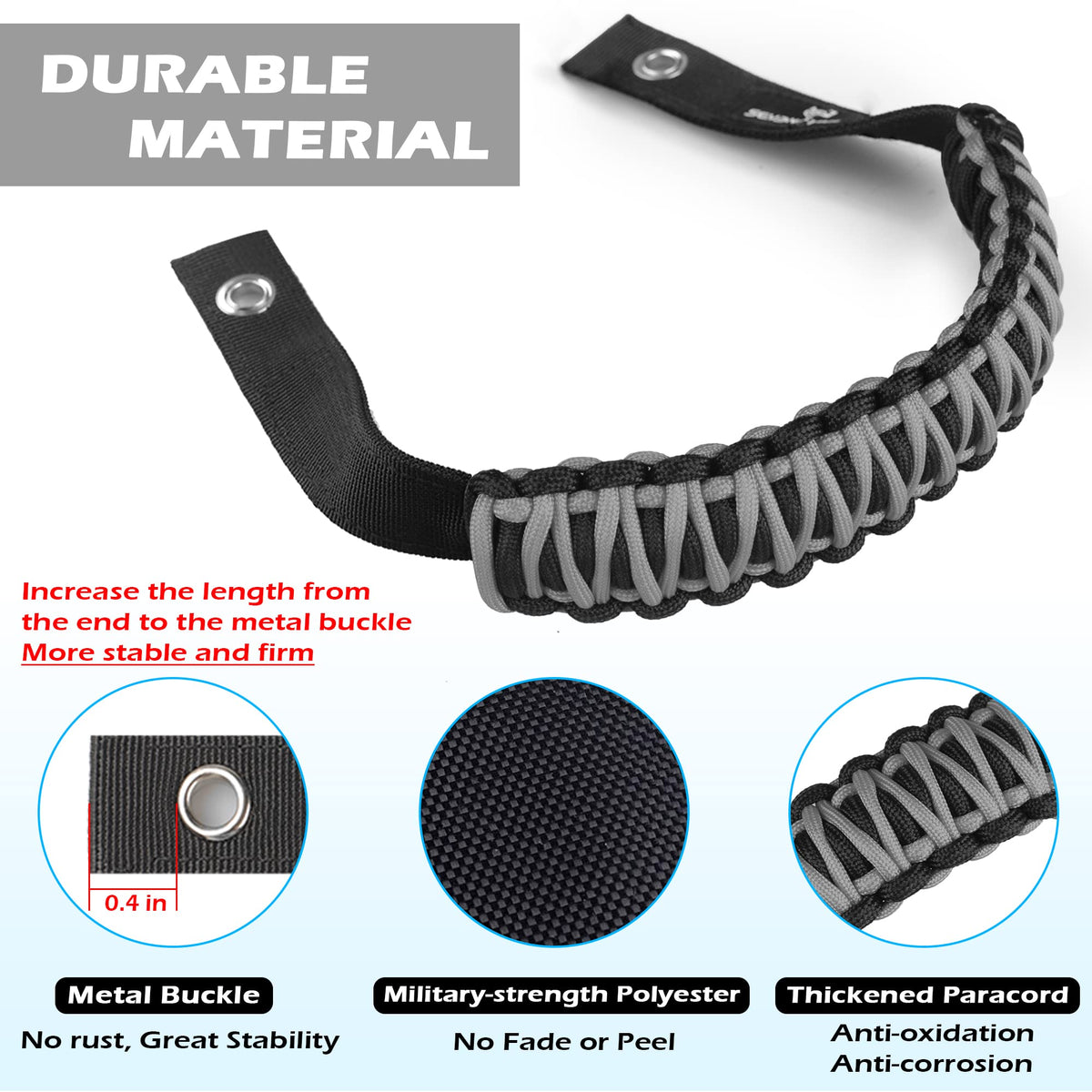 SEVEN SPARTA grommet and bolt detail showing easy no-drill installation benefit