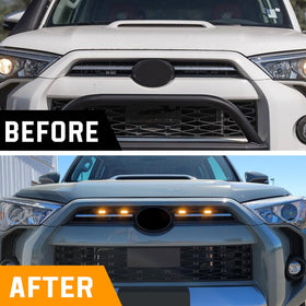 SEVEN SPARTA installed at night on 4Runner increasing visibility in fog