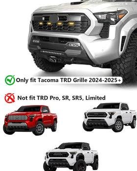 SEVEN SPARTA installed on Tacoma front view demonstrating factory appearance