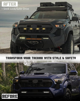 SEVEN SPARTA lifestyle shot on offroad Tacoma showing enhanced visibility