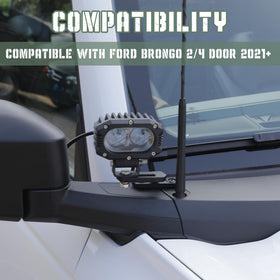 SEVEN SPARTA scale comparison against Bronco door showing correct OEM alignment