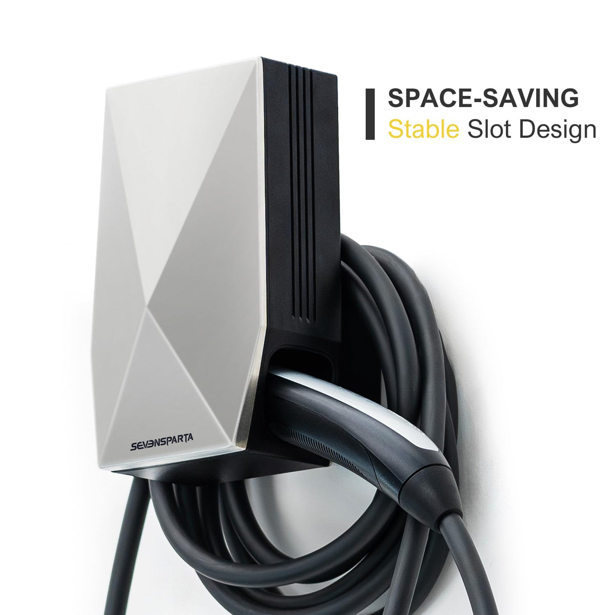 SEVEN SPARTA side holster close-up storing mobile connector to prevent wear
