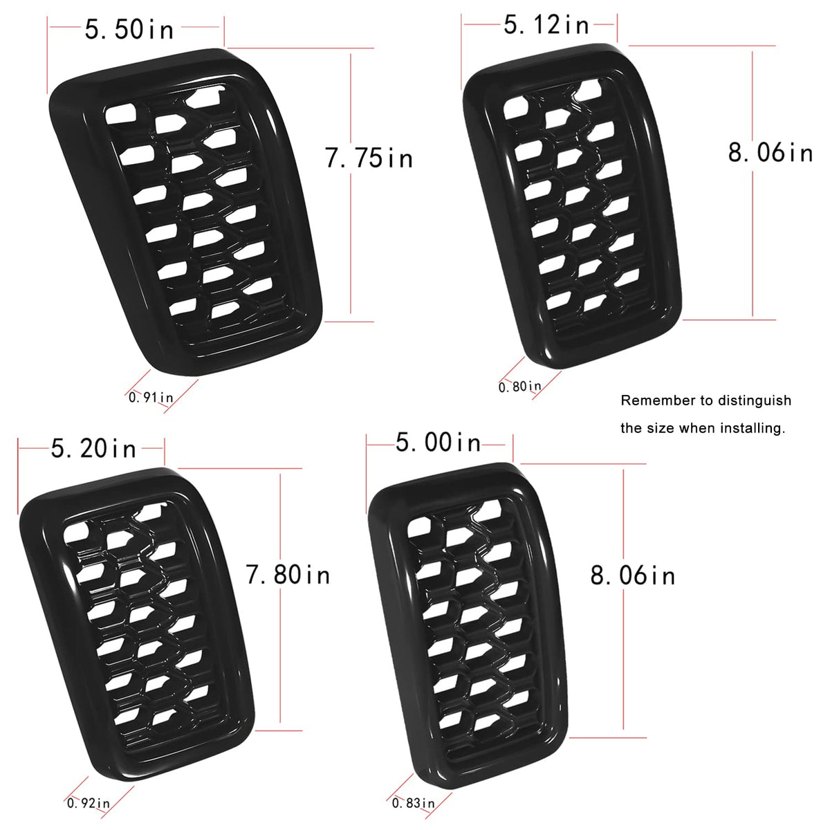 sevencow fitment warning label near product pieces reminding compatibility check before purchase