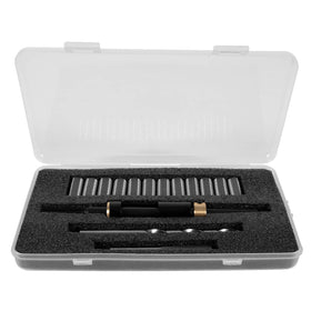 sevencow size scale next to ruler showing 33mm insert length
