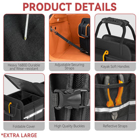 sevgili organizer secured in an SUV trunk showing stability during transport
