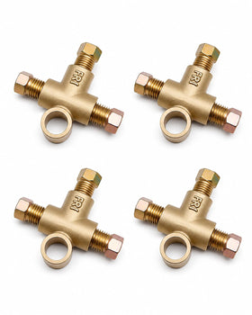 SevnYoko front view of 3-way T-fitting kit showing included nuts and tees, reliable replacement