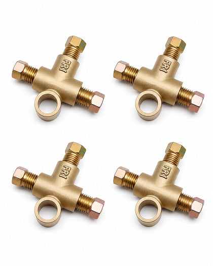 SevnYoko front view of 3-way T-fitting kit showing included nuts and tees, reliable replacement