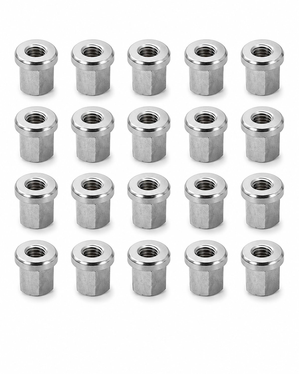SevnYoko front pack of 20 closed-top battery nuts showing label and contents, reliable replacement