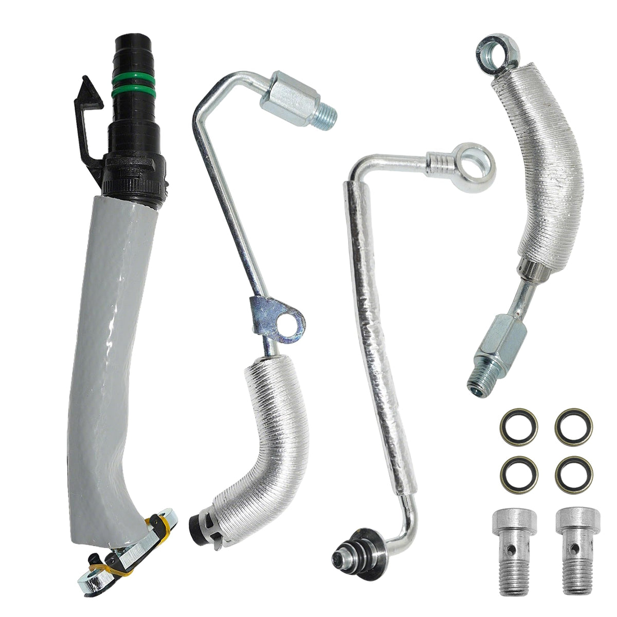 SevnYoko lines installed underhood of a Cruze showing restored turbo lubrication