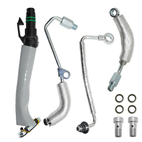 SevnYoko lines installed underhood of a Cruze showing restored turbo lubrication