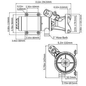 SewerFlo rinse port and manual anti-clog control for quick maintenance and cleaner operation