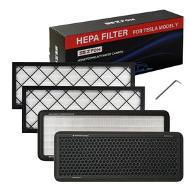 SEZFOM kit packaging showing four replacement filters and tools for quick install