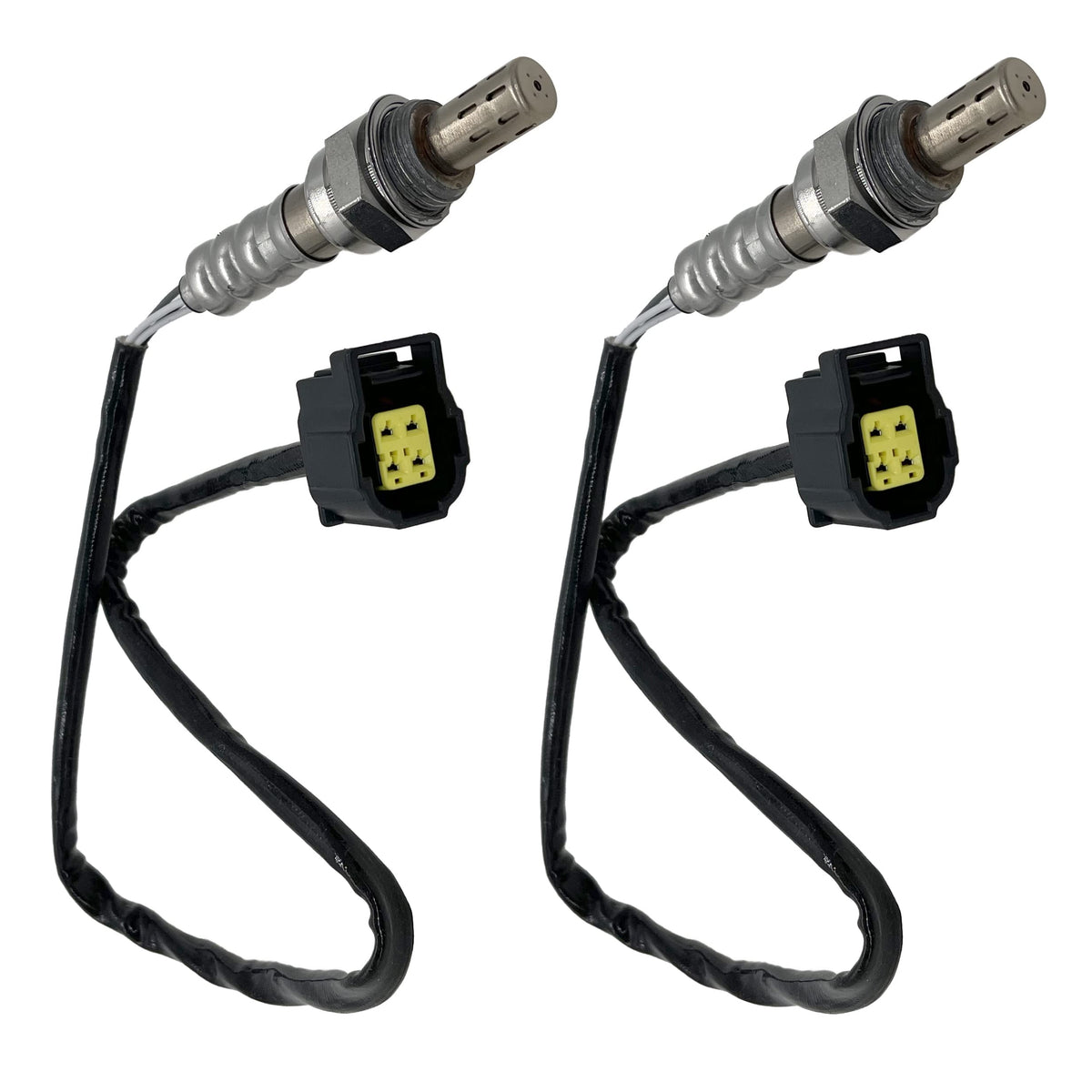 SFYAUTO front view of two oxygen sensors showing complete kit and labels for quick identification