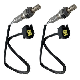 SFYAUTO front view of two oxygen sensors showing complete kit and labels for quick identification