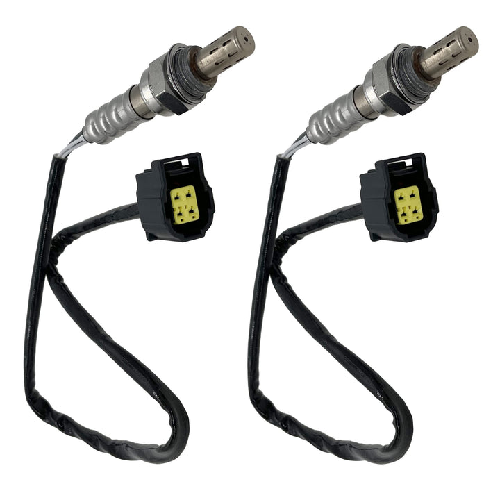 SFYAUTO front view of two oxygen sensors showing complete kit and labels for quick identification