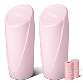 SGLRT front view of pink car trash can showing compact design and tidy benefit