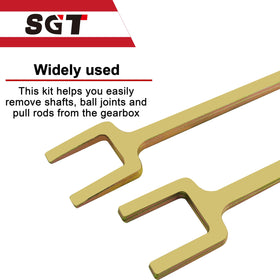 SGT SUPER GARAGE TOOLS tool in use being struck to pop axle free for faster, safer removal
