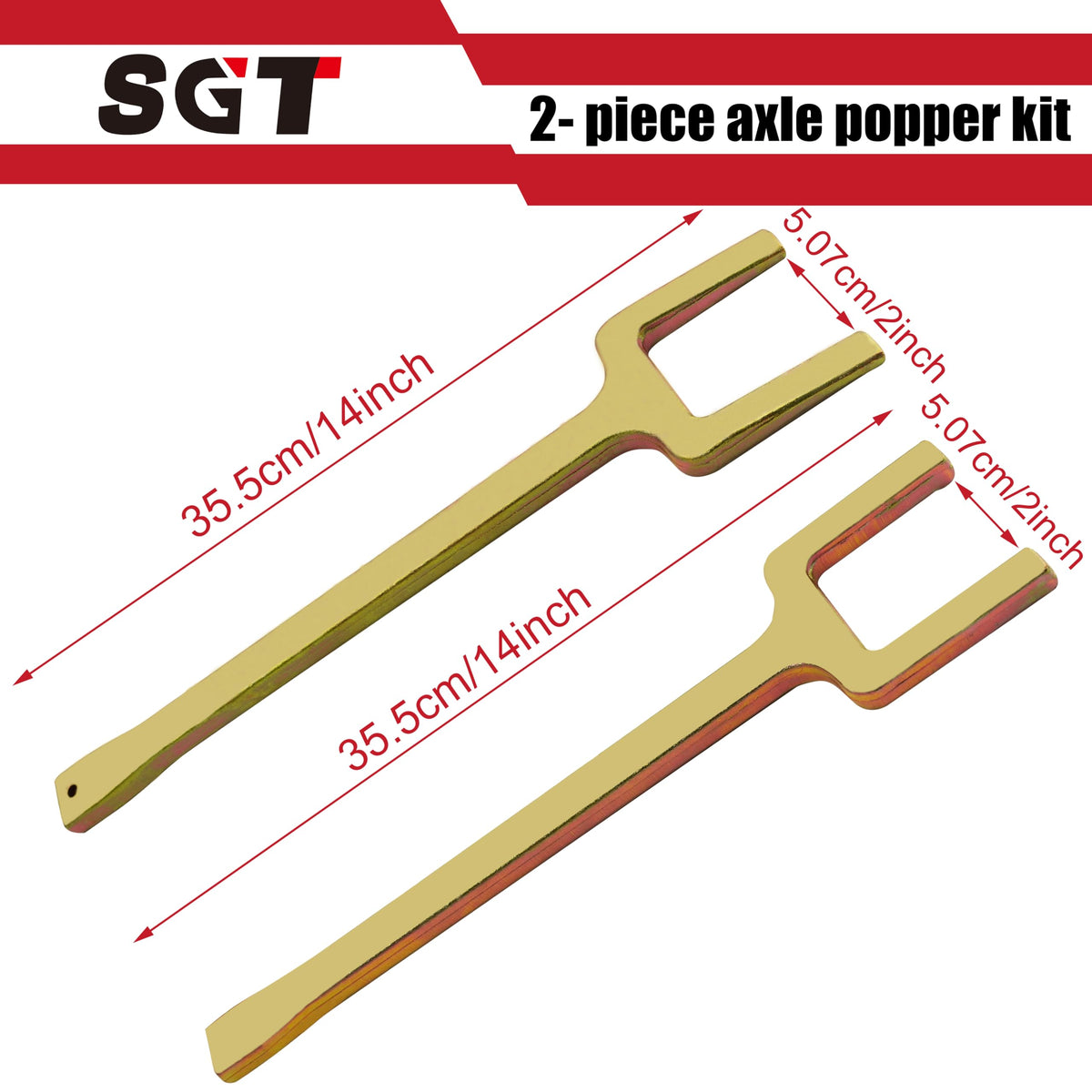 SGT SUPER GARAGE TOOLS shim detail highlighting solid construction and protection when wedging shaft
