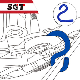 SGT SUPER GARAGE TOOLS size comparison with ruler showing compact low-profile fit
