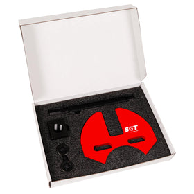 SGT red powder coat and black oxide finishes providing rust resistance
