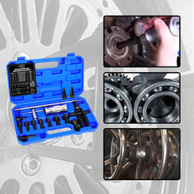 SGT SUPER GARAGE TOOLS slide hammer mid-stroke demonstrating controlled impact extraction