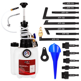 SGT Super Garage Tools pump front view showing kit and portability benefit