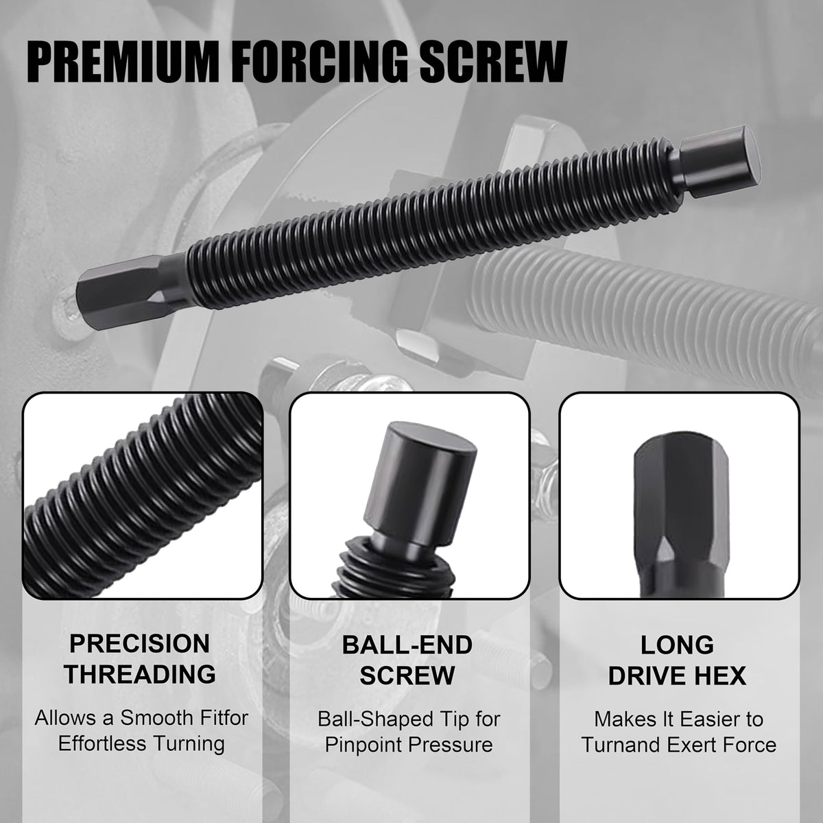 SGT tool mounted on a car hub demonstrating controlled, damage‑free removal