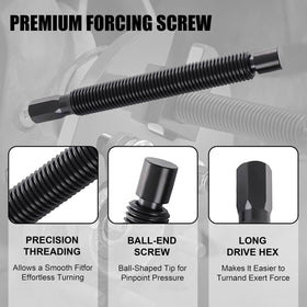 SGT tool mounted on a car hub demonstrating controlled, damage‑free removal