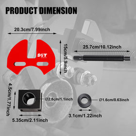 SGT closeup of thick steel drive plate delivering strong, even load distribution