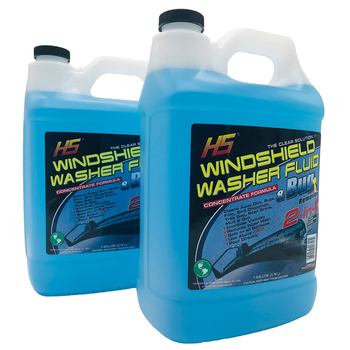 SH HS 29.606 close-up of clear blue liquid highlighting cleaning strength and low streaks