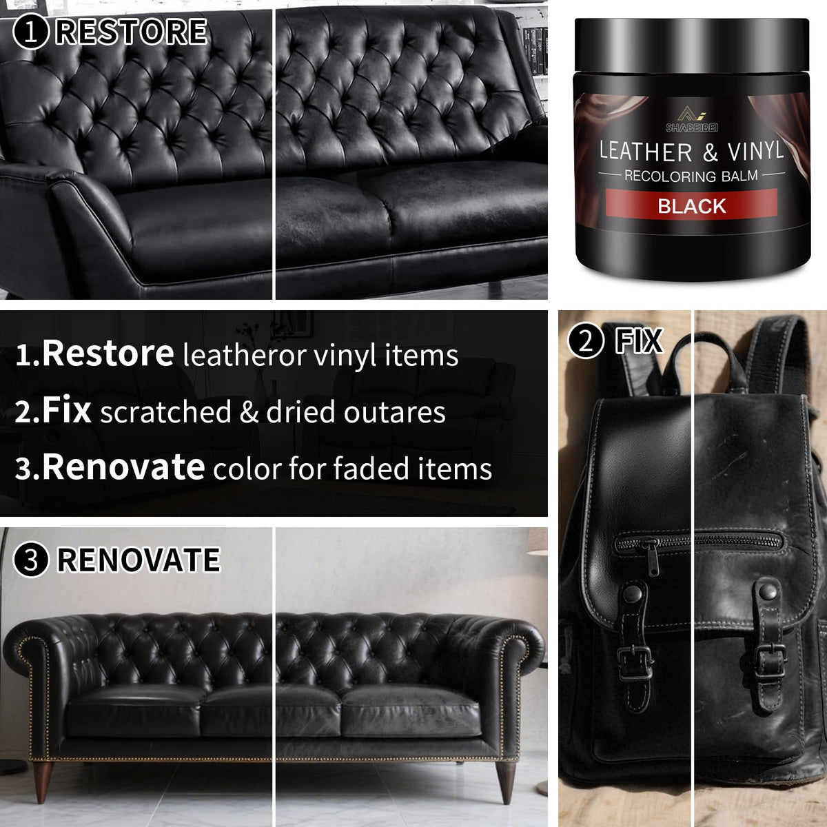 SHABEIBEI applying balm on sofa showing quick color revival and seamless blending
