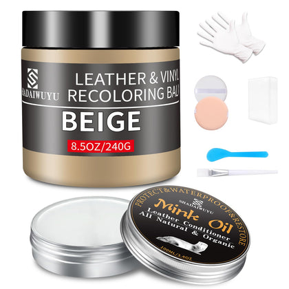 SHADAIWUYU front packaging showing balm and mink oil for easy restoration