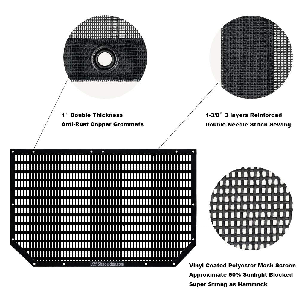 Shadeidea sun shade fitted with hardtop showing compatibility and convenience