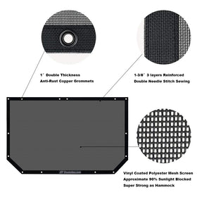 Shadeidea sun shade fitted with hardtop showing compatibility and convenience