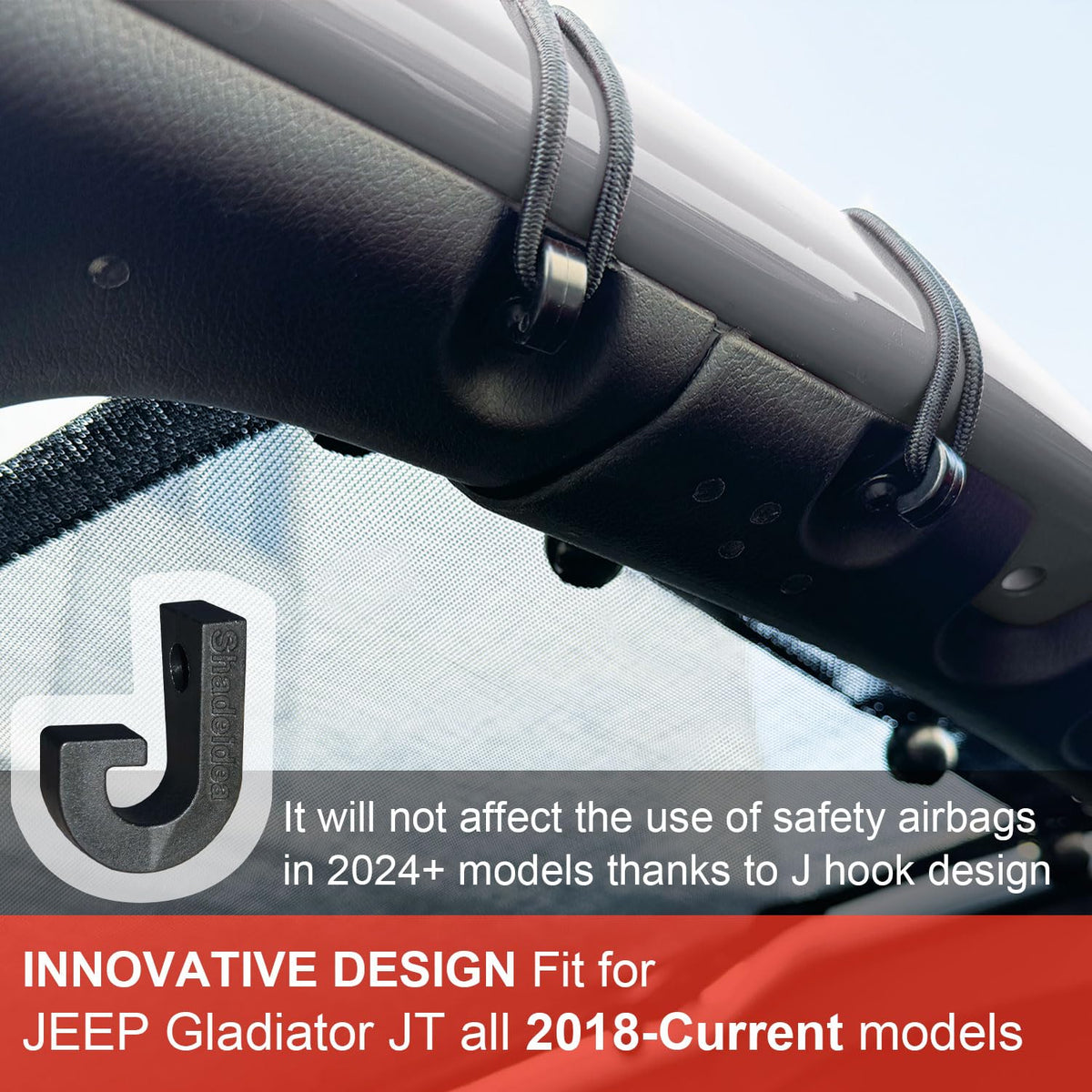 Shadeidea rear coverage across Gladiator bed protecting from debris