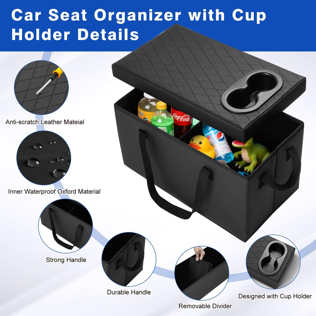 Shademax cup holder detail holding drinks securely for spill prevention