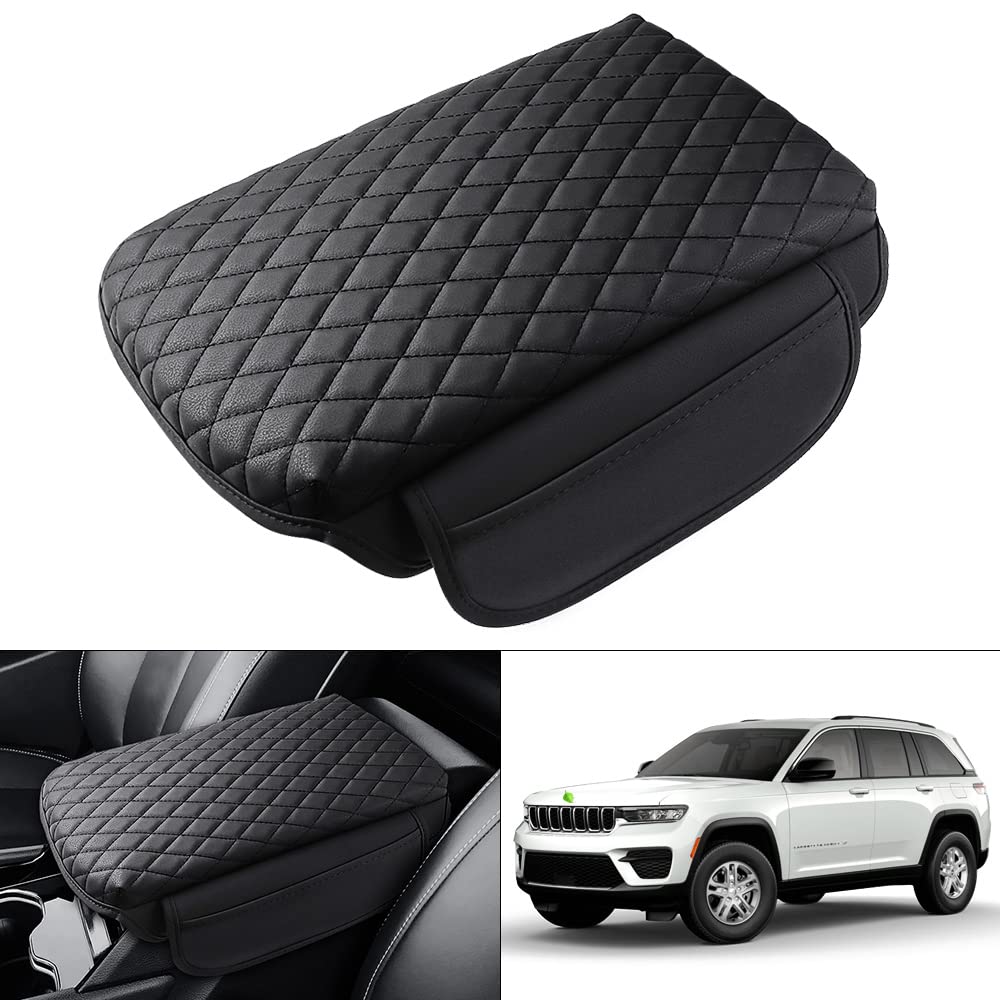 Shademax front packaging showing cover for Jeep Grand Cherokee L protecting armrest