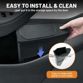 Shademax holding sunglasses and keys to show organized easy-reach storage benefit