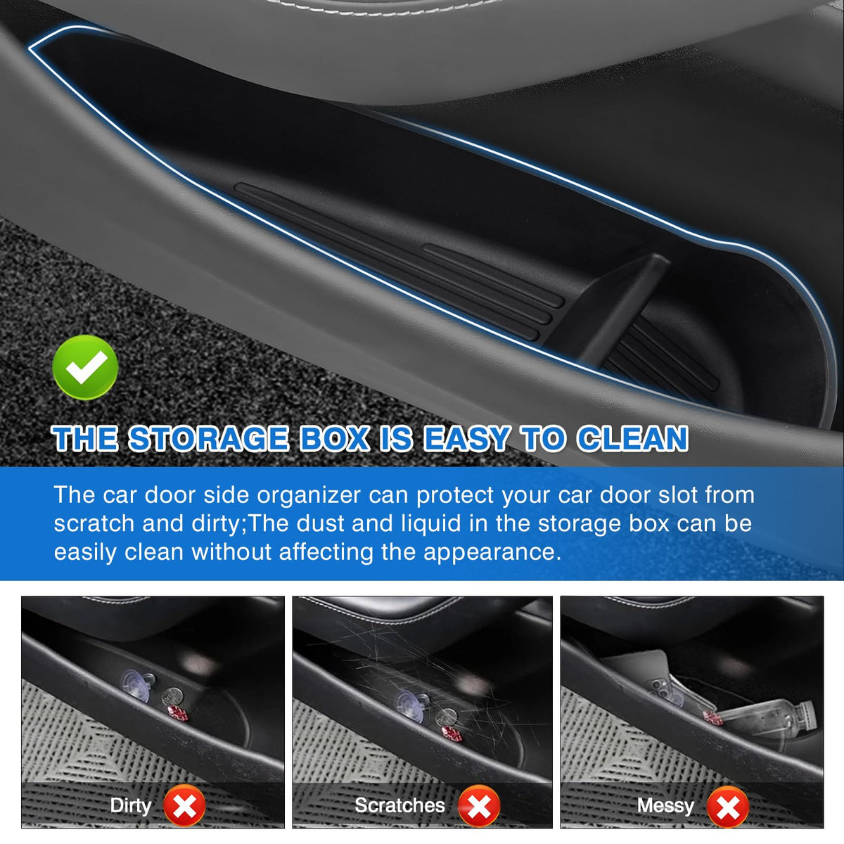 Shademax installed in front door pocket improving organization