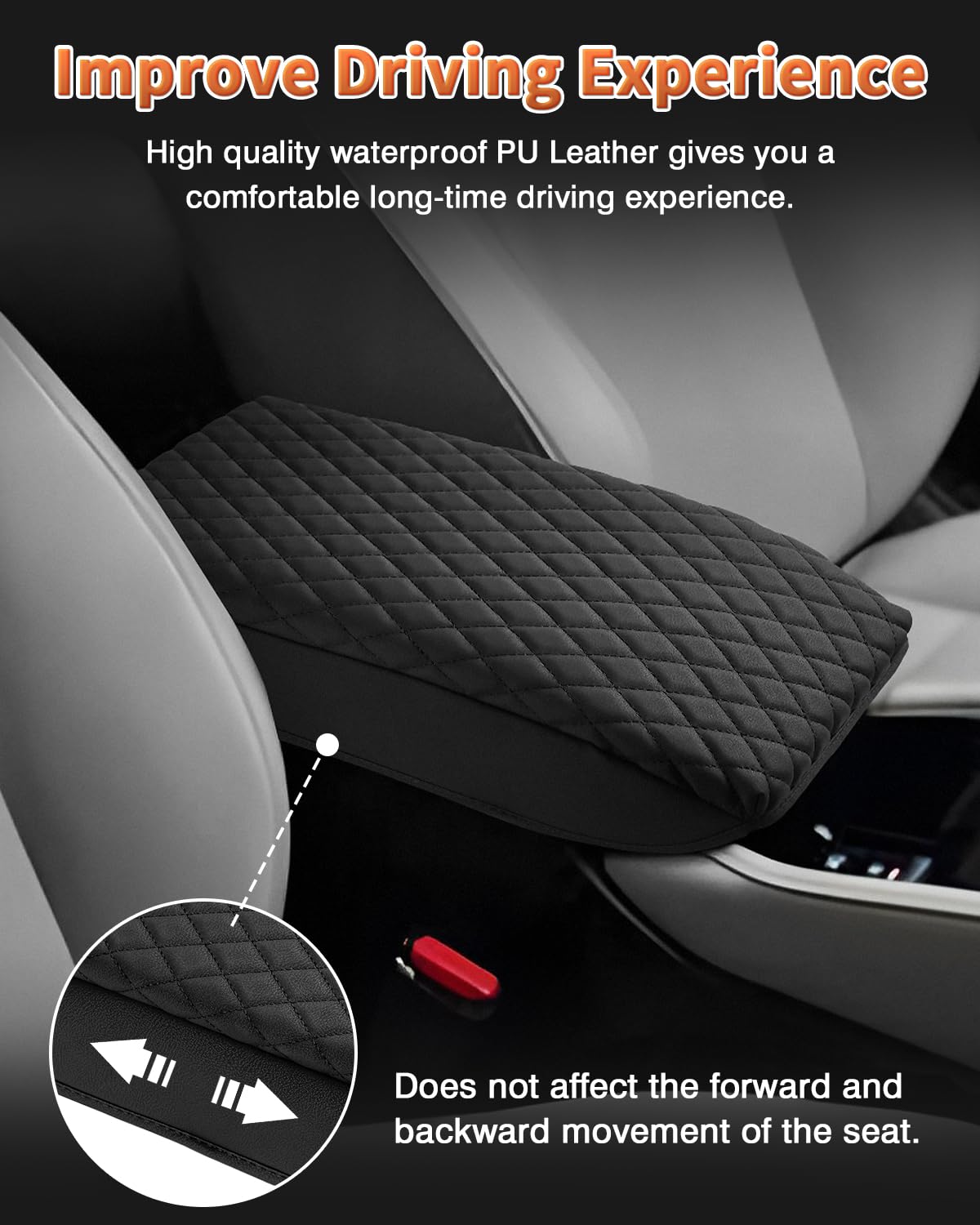 Shademax console cover installed in Accord interior offering protection and style