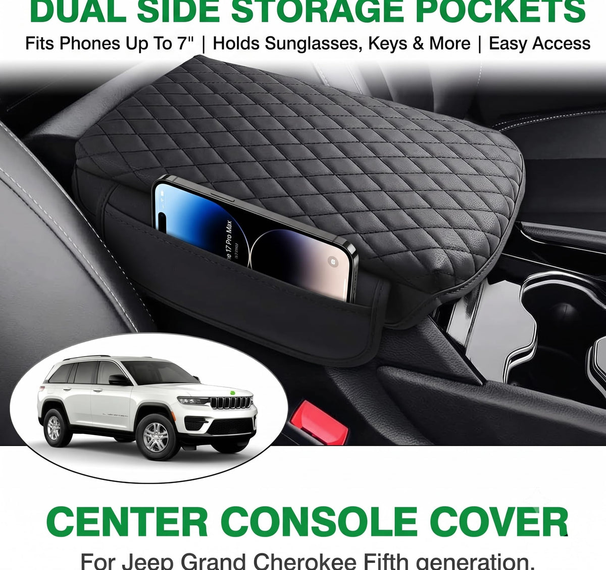 Shademax close-up of PU leather texture showing durable finish and easy cleaning